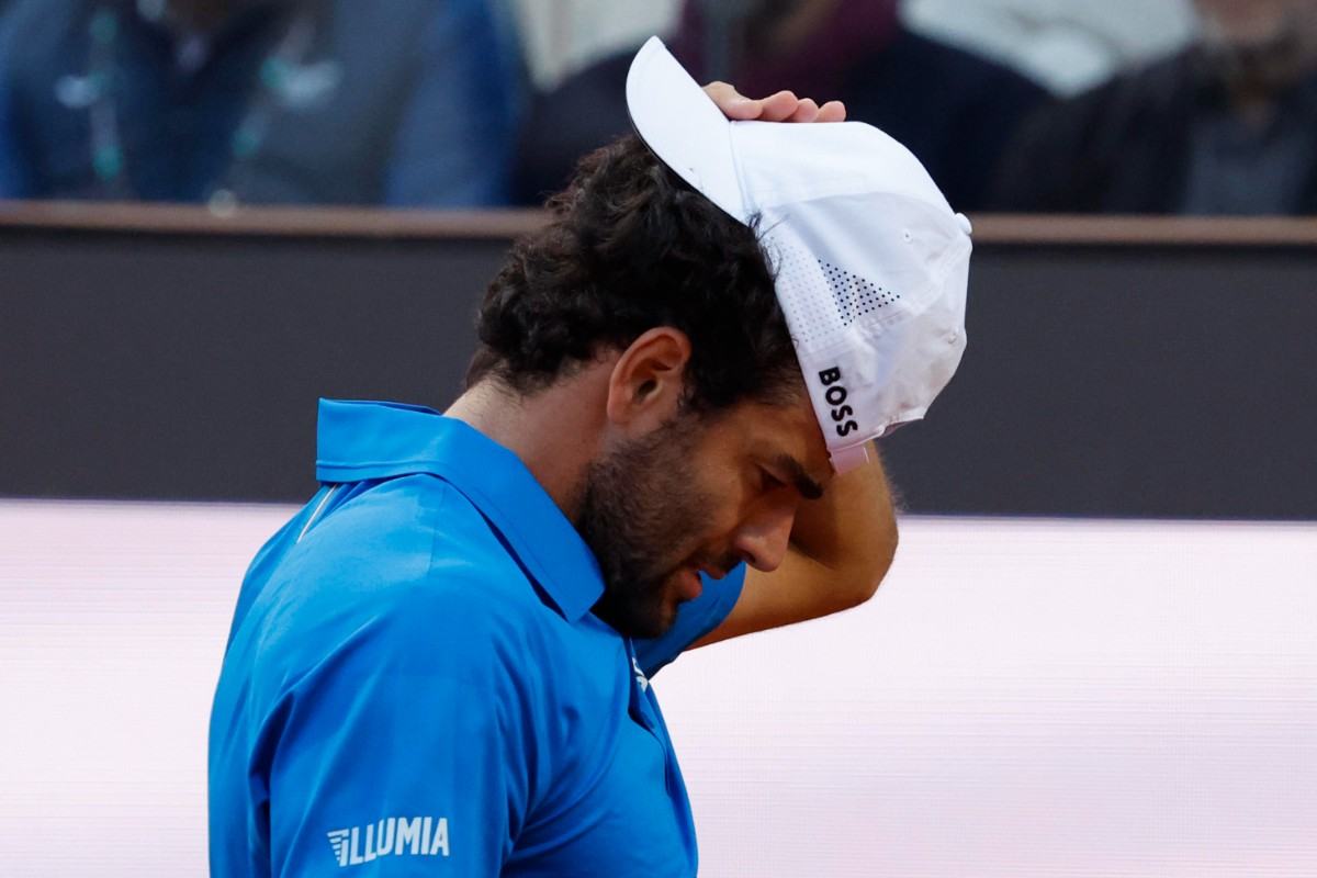 Matteo Berrettini sconsolato a Roma