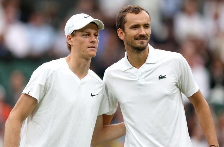 Medvedev e Sinner a Wimbledon