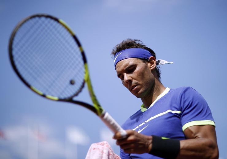 Rafa Nadal durante la finale con Wawrinka a Parigi nel 2017