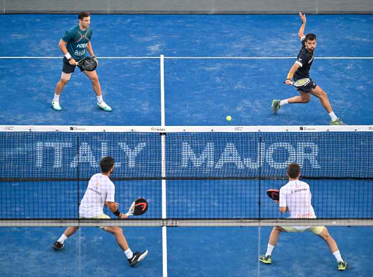 Una partita di Padel al BNL Italy Major Padel