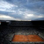 Cielo nuvoloso sul Centrale del Roland Garros