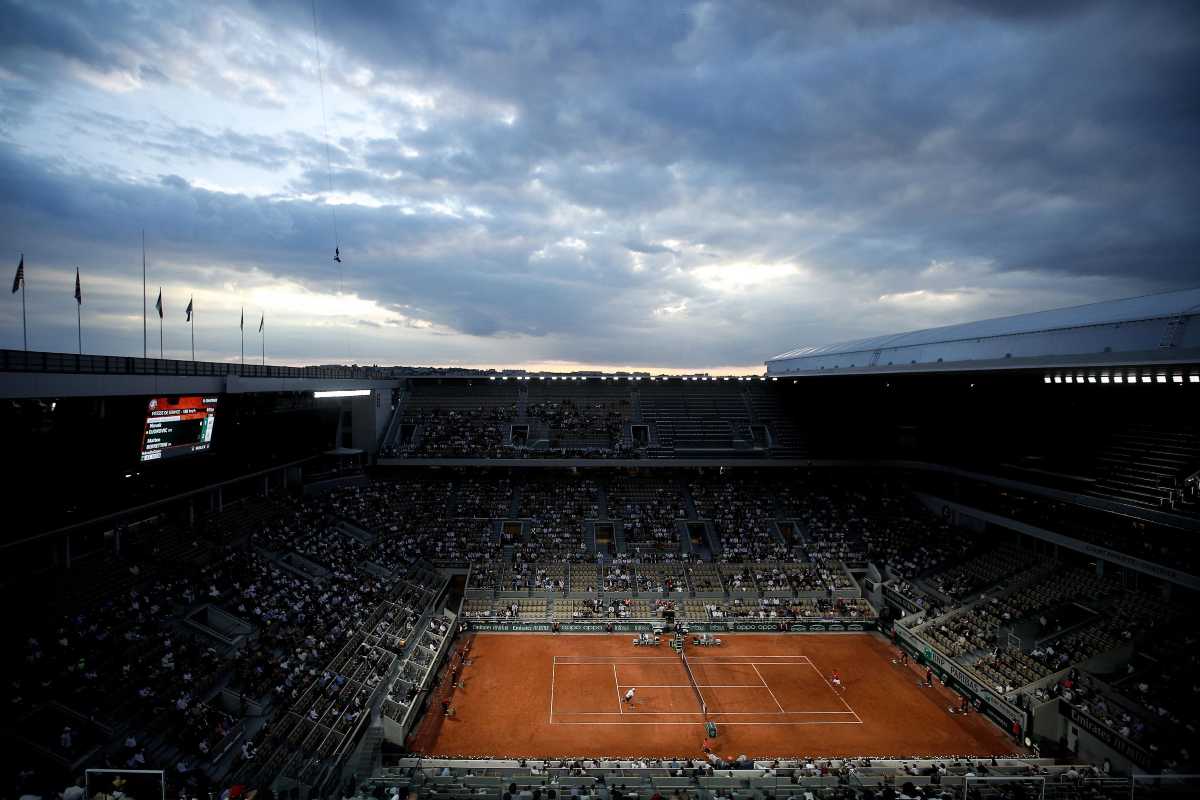 Cielo nuvoloso sul Centrale del Roland Garros