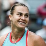 Primo piano di Sabalenka sorridente