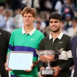 Sinner e Alcaraz alla premiazione di Parigi