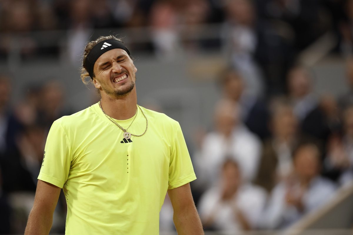 Zverev fa una smorfia di disappunto