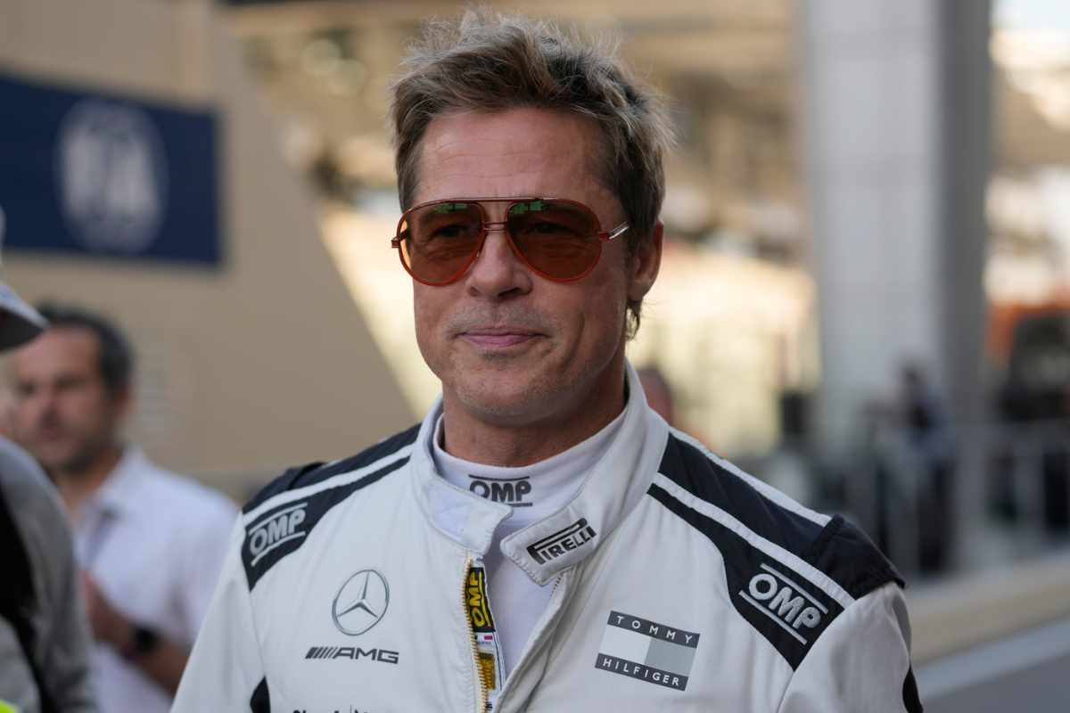 Brad Pitt durante le riprese del film F1