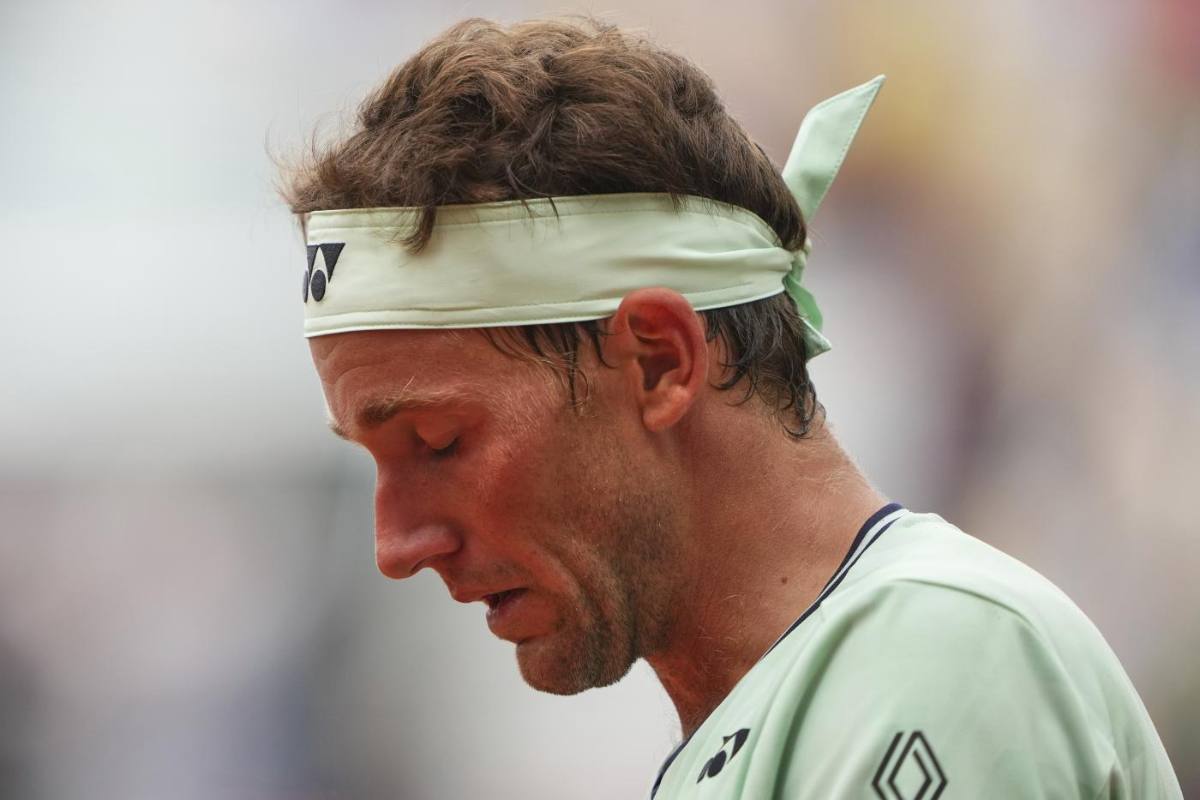 Casper Ruud con espressione affranta
