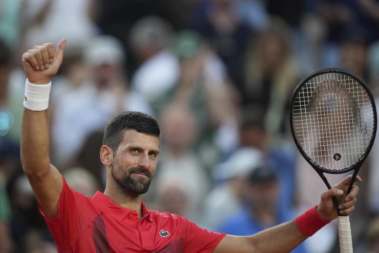 Novak Djokovic esulta