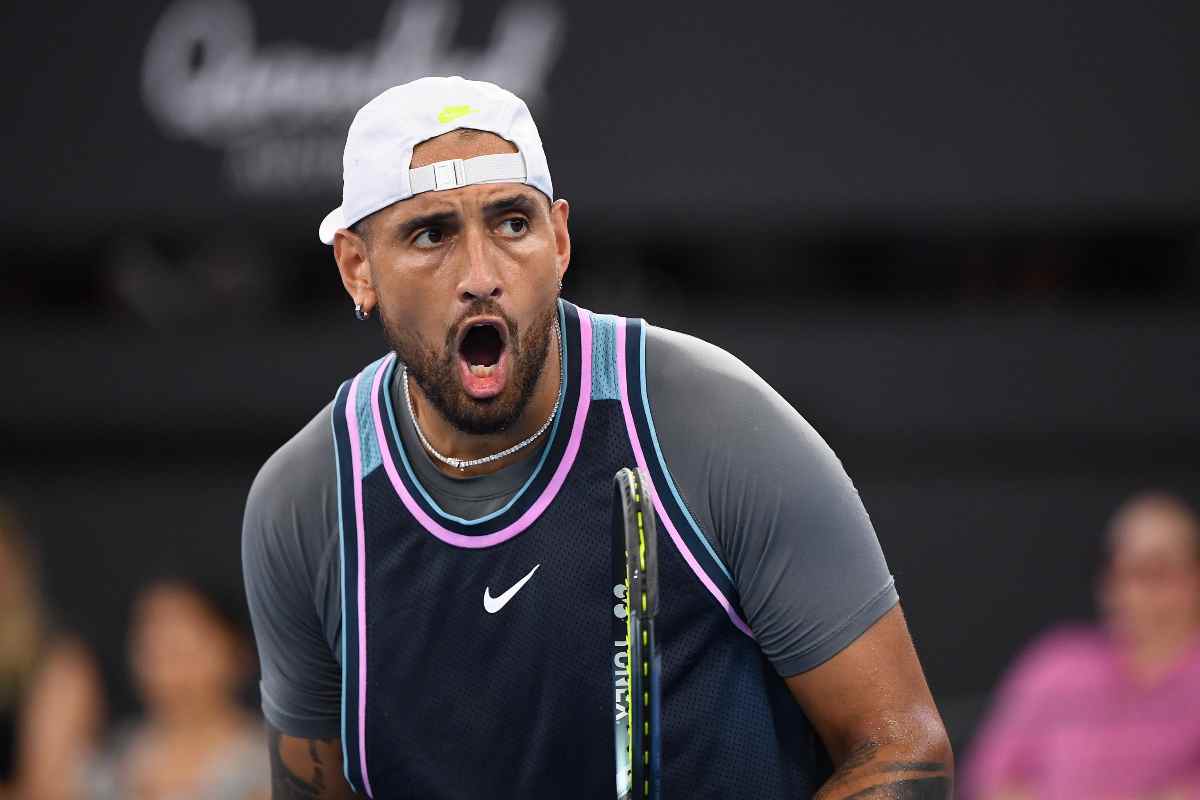 Kyrgios esulta dopo un punto