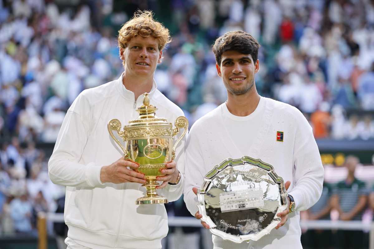 Carlos Alcaraz e Jannik Sinner premiati a Wimbledon