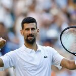 Novak Djokovic esulta dopo una vittoria