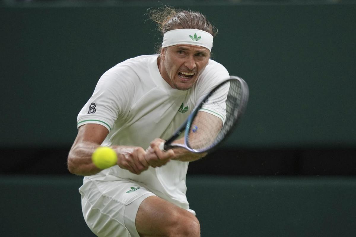 Alexander Zverev in campo a Wimbledon