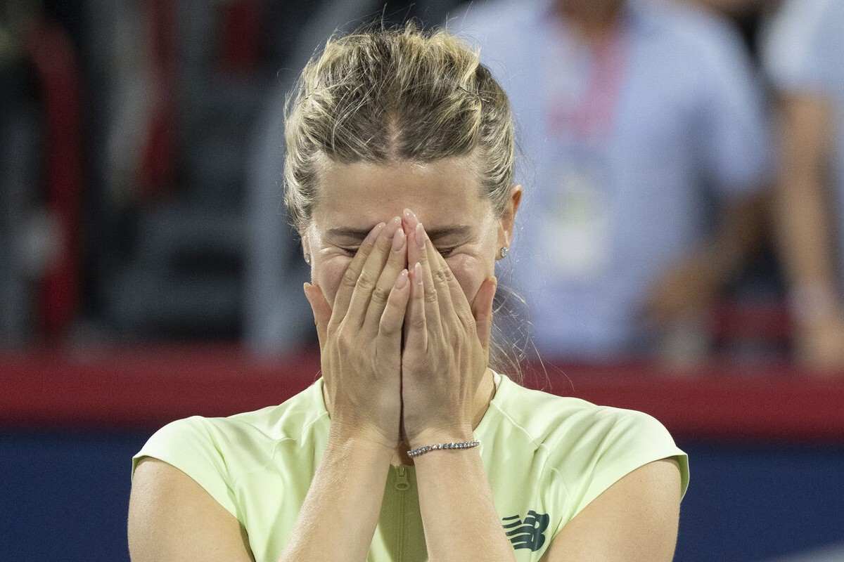 Eugenie Bouchard in lacrime