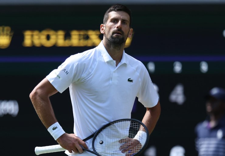 Novak Djokovic frustrato a Wimbledon