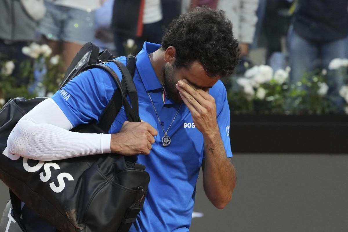 Matteo Berrettini disperato a Roma