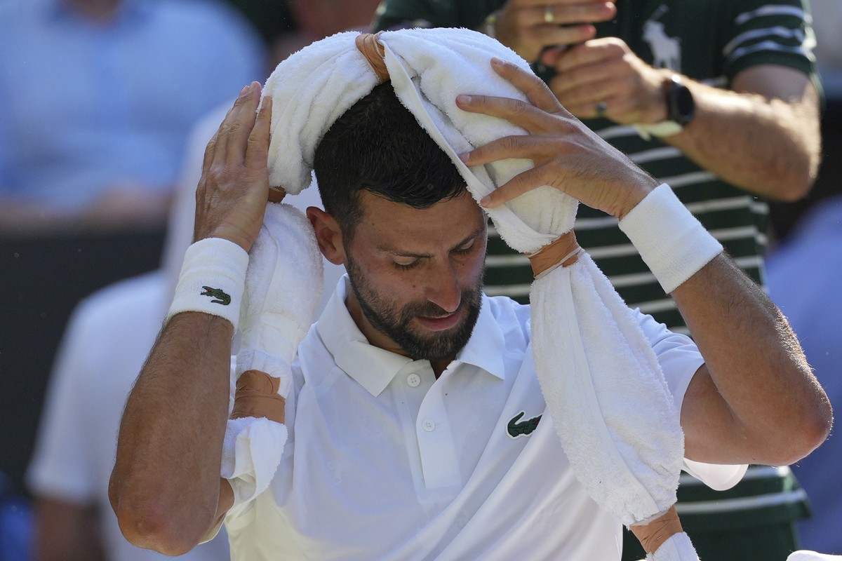 Novak Djokovic accaldato a Wimbledon