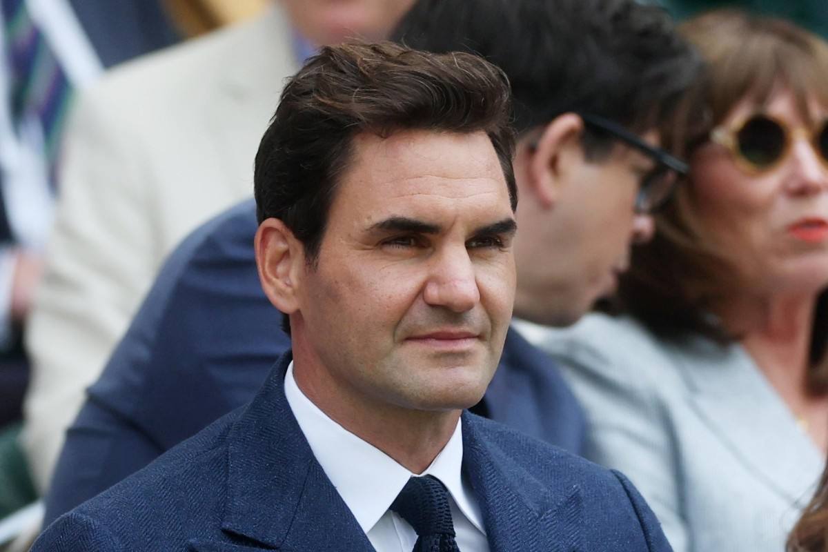 Roger Federer sugli spalti di Parigi