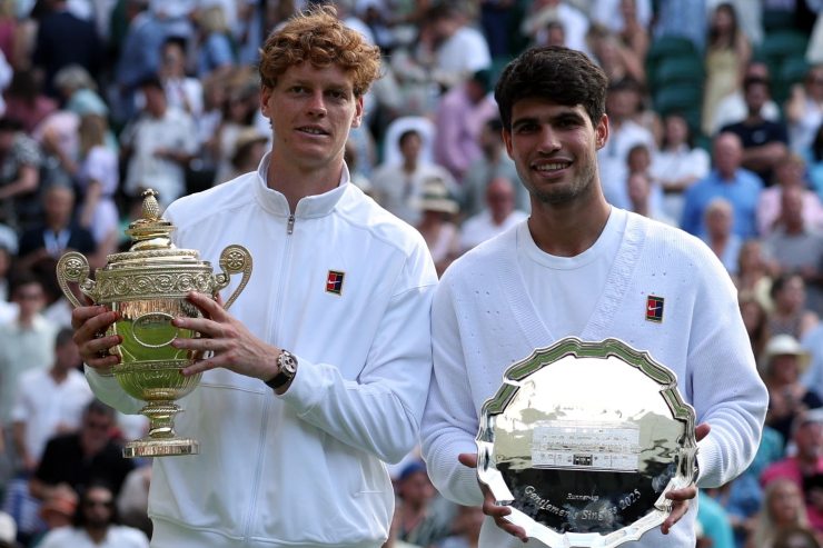 Sinner e Alcaraz premiati a Wimbledon