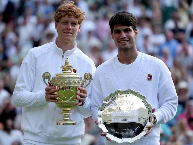 Sinner e Alcaraz premiati a Wimbledon