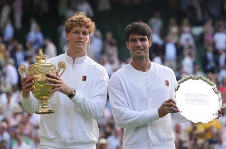 Sinner e Alcaraz premiati a Wimbledon