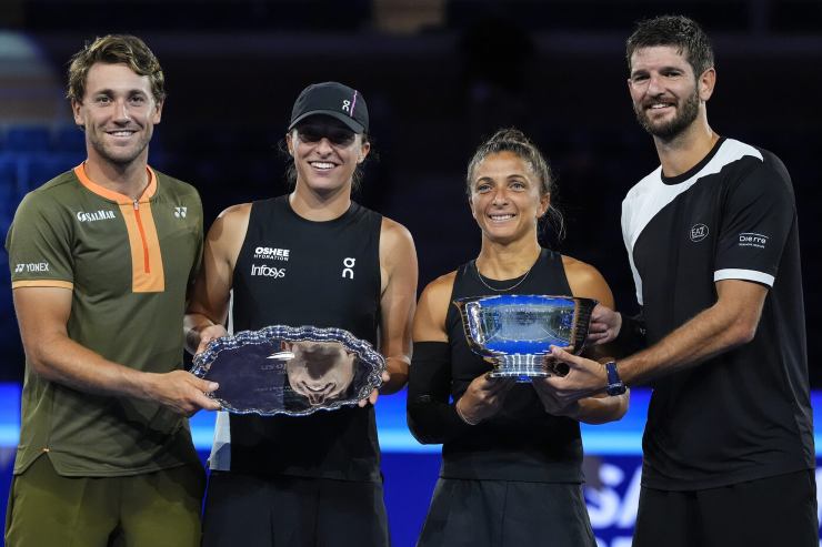 Swiatek ed Errani alla premiazione di New York