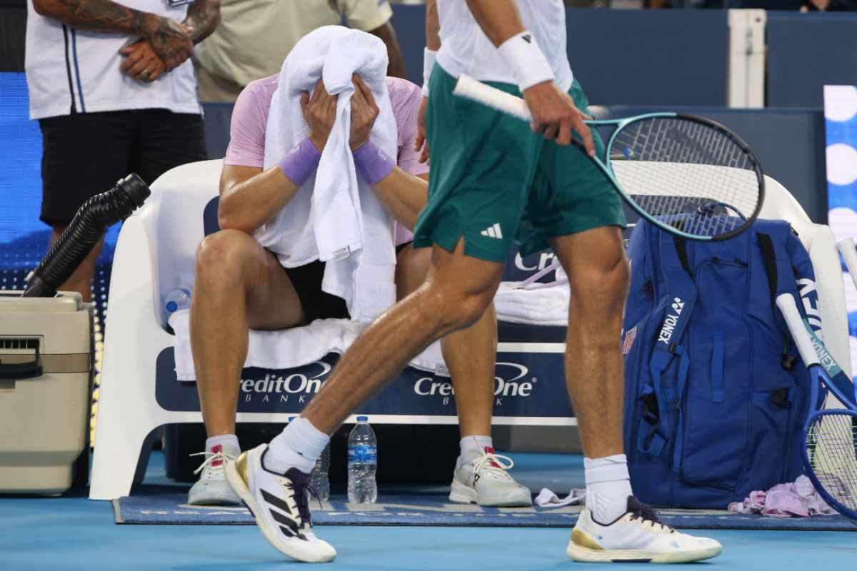 Giocatori al cambio di campo