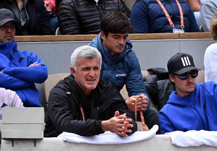Apostolos Tsitsipas in tribuna