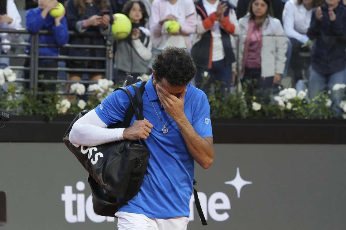 Berrettini lascia il campo in lacrime