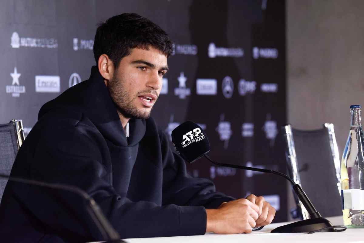Carlos Alcaraz in conferenza stampa