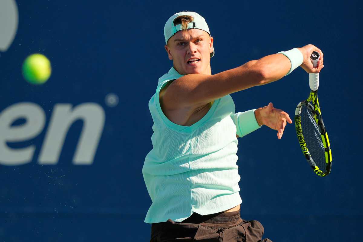 Il tennista danese Holger Rune durante una sfida agli Us Open