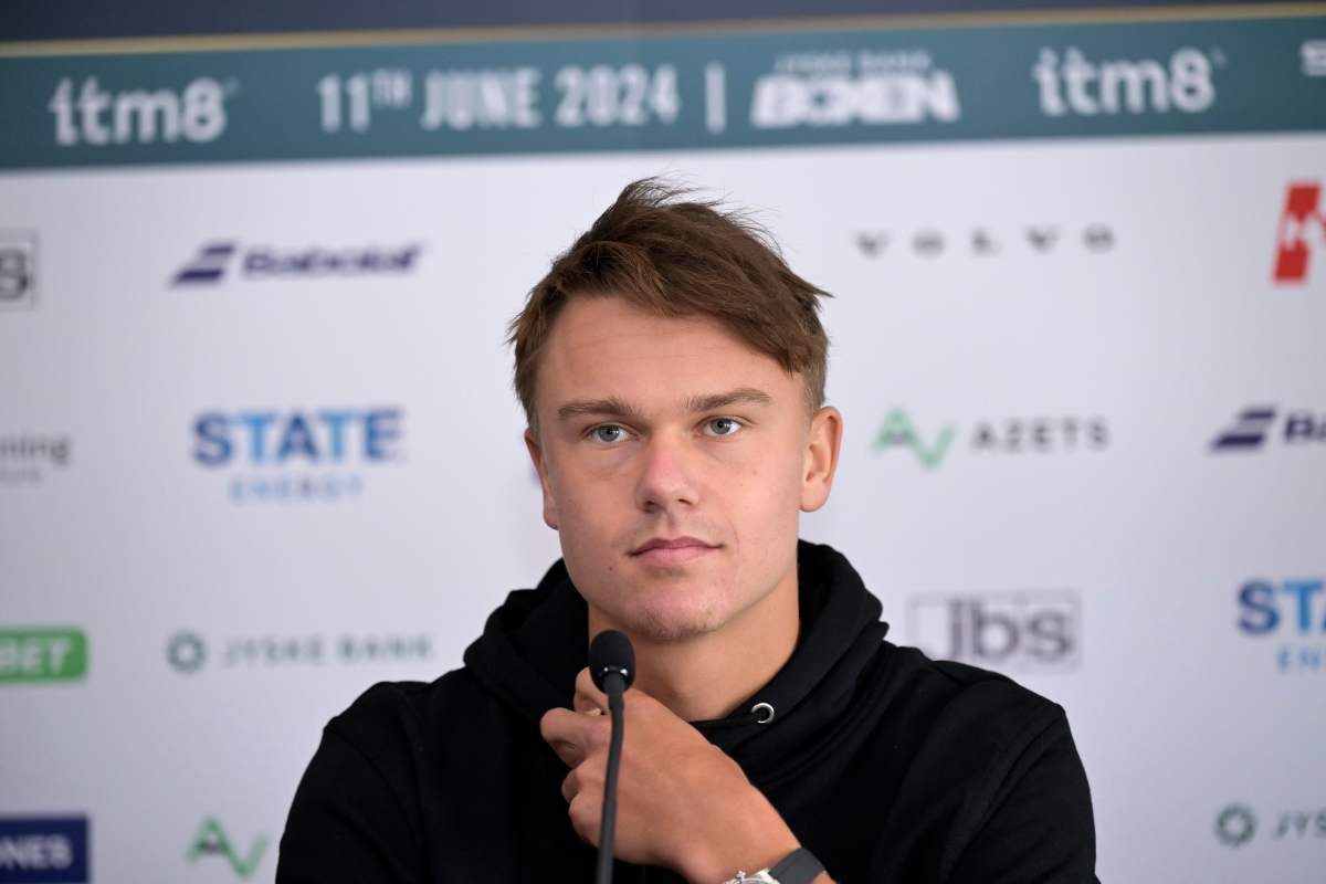 Holger Rune in conferenza stampa