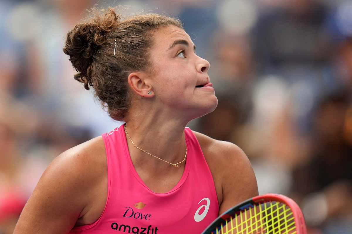 La tennista azzurra Jasmine Paolini durante una gara