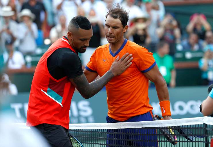 Kyrgios e Nadal si salutano sulla rete