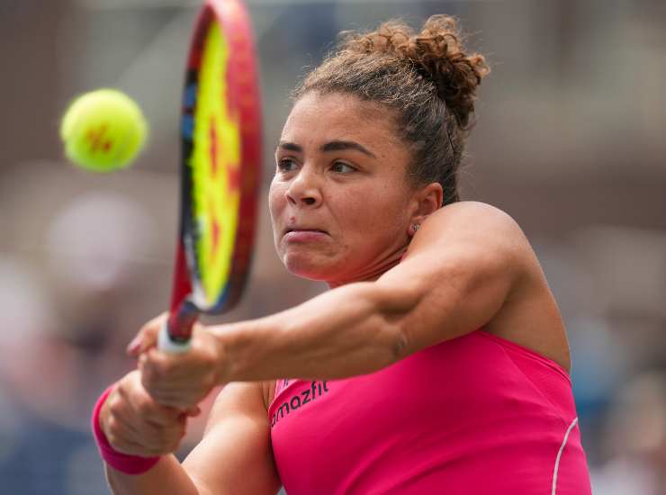 La tennista azzurra Jasmine Paolini durante una gara