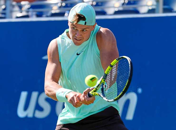 Il tennista danese Holger Rune durante una sfida agli Us Open