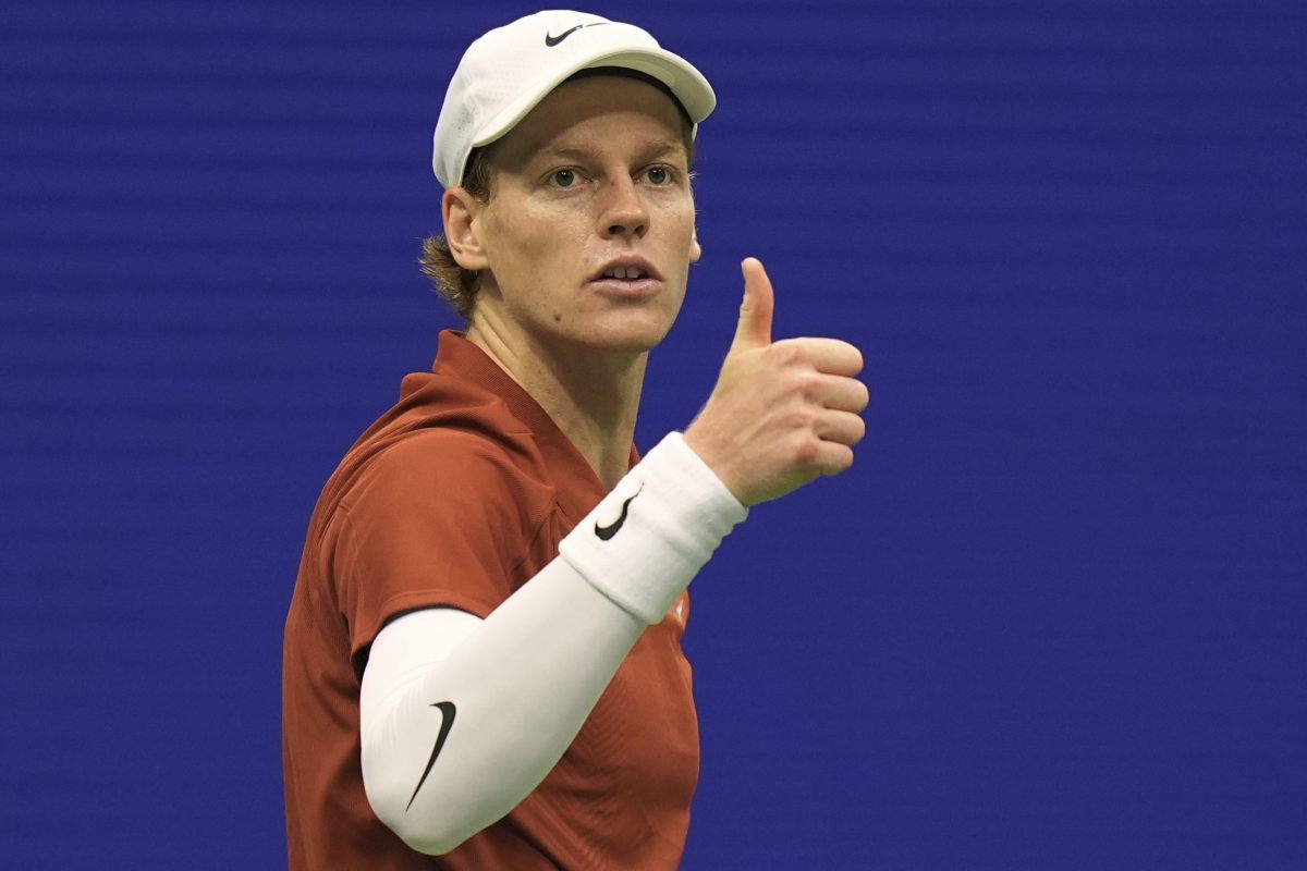 Jannik Sinner durante la finale degli US Open