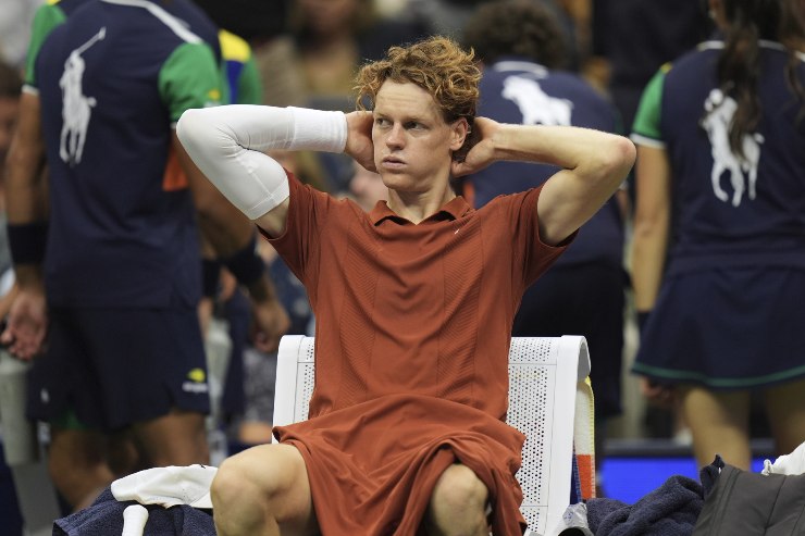 Jannik Sinner durante la finale degli US Open