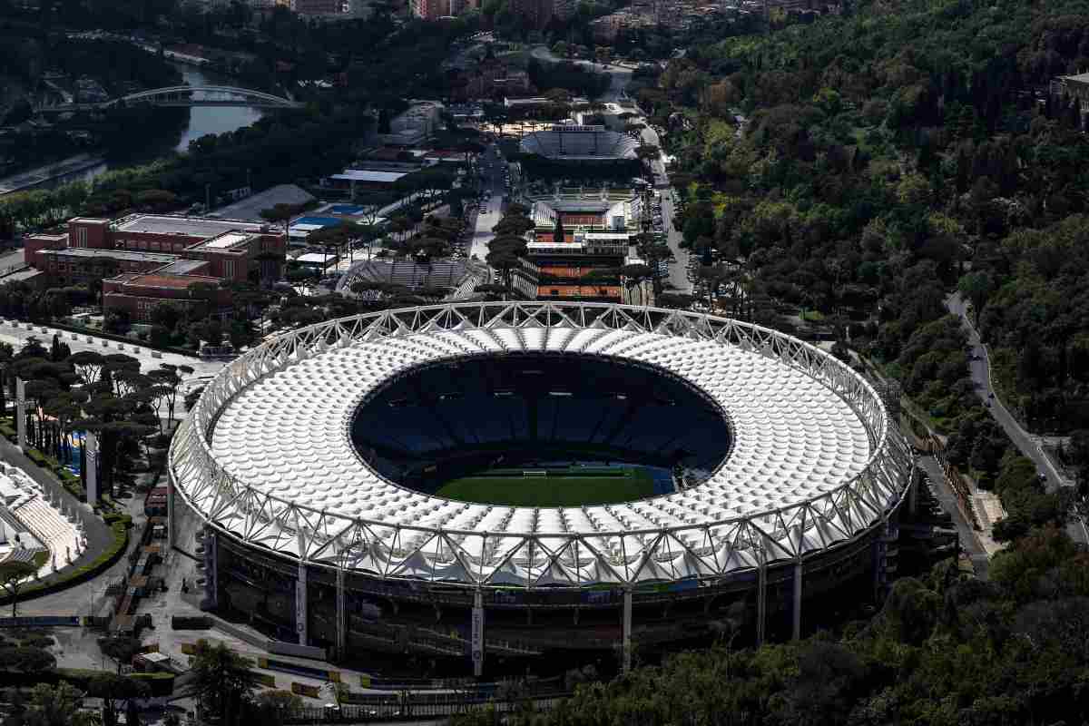 Stadio Olimpico di Roma fotografato dall'alto