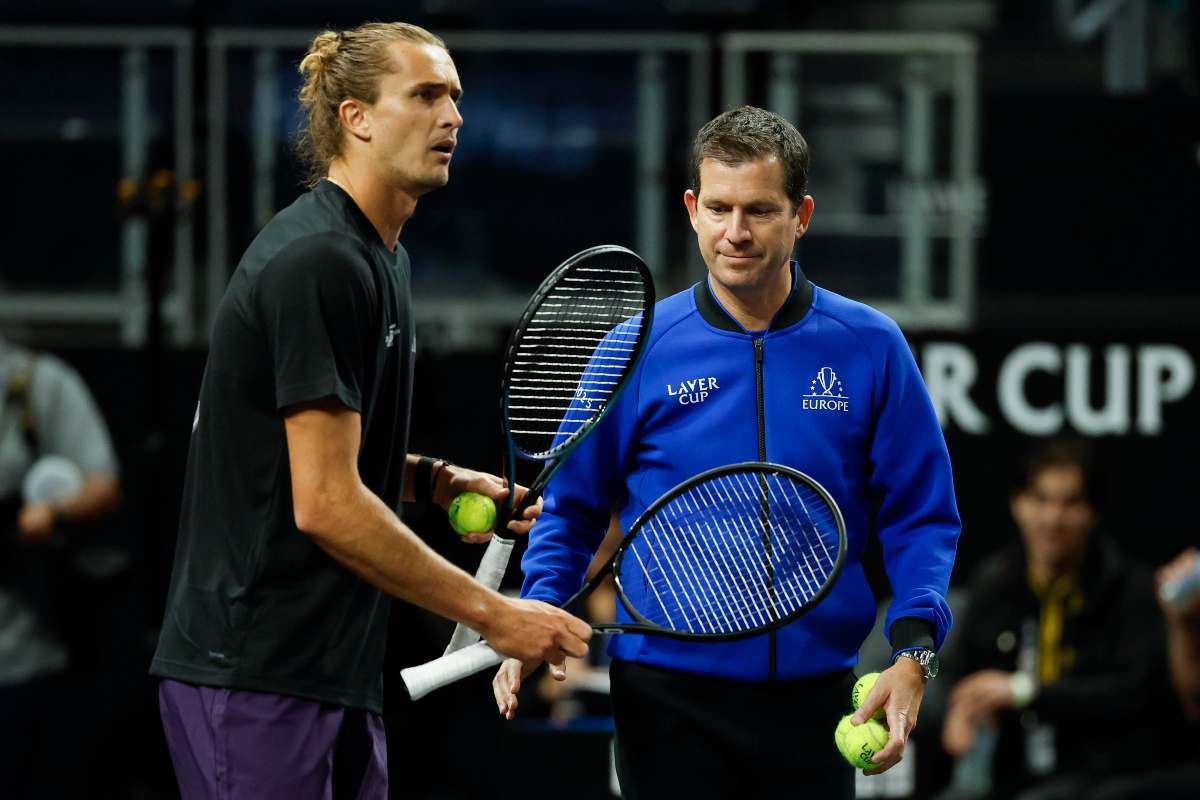 Zverev impegnato in allenamento alla Laver Cup 2025