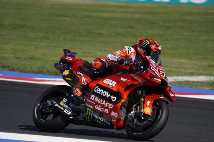 Bagnaia in pista con la Ducati