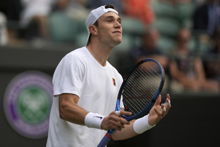 Jack Draper impegnato a Wimbledon