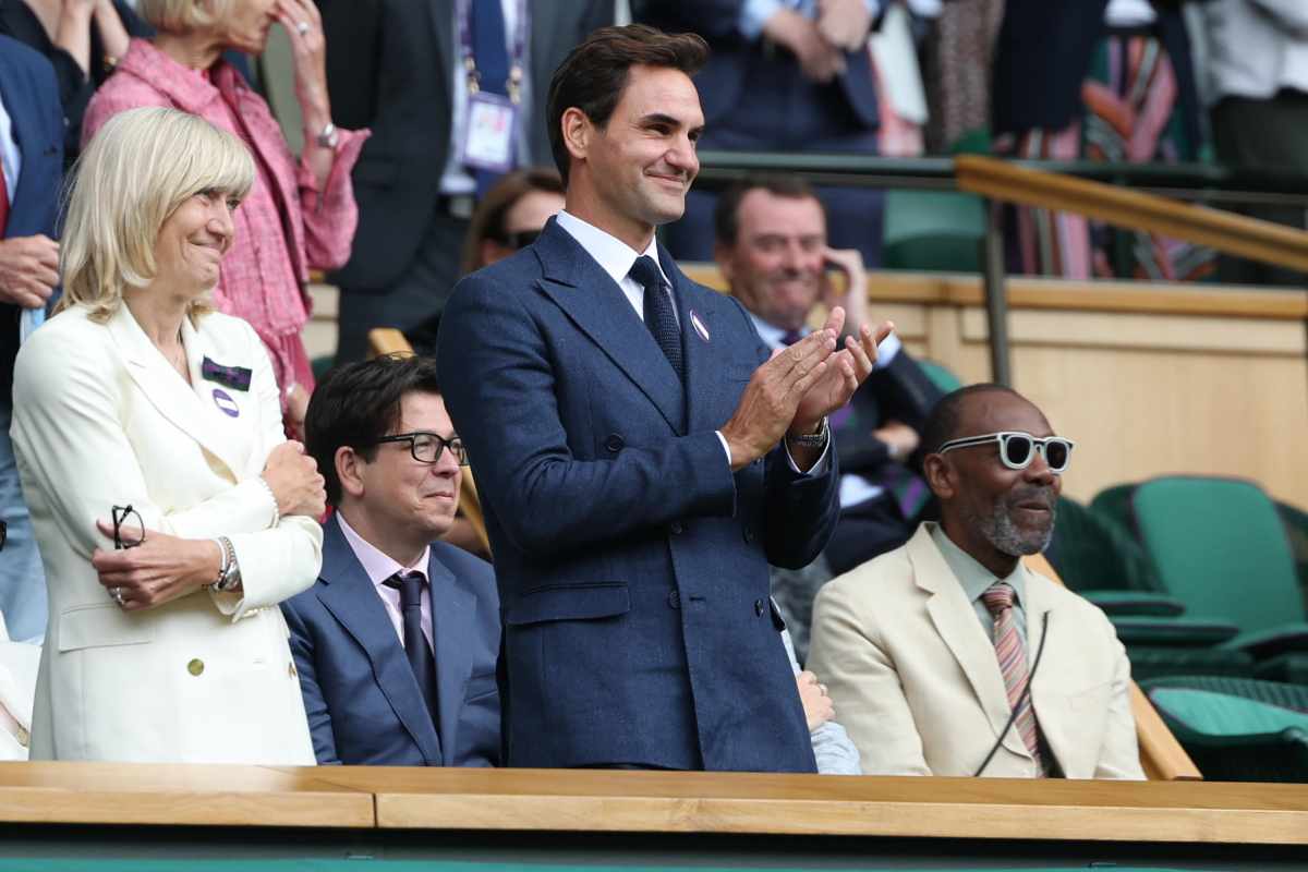 Federer sugli spalti di Wimbledon