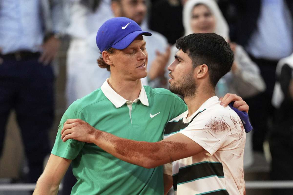 Sinner e Alcaraz dopo l'ultimo Roland Garros