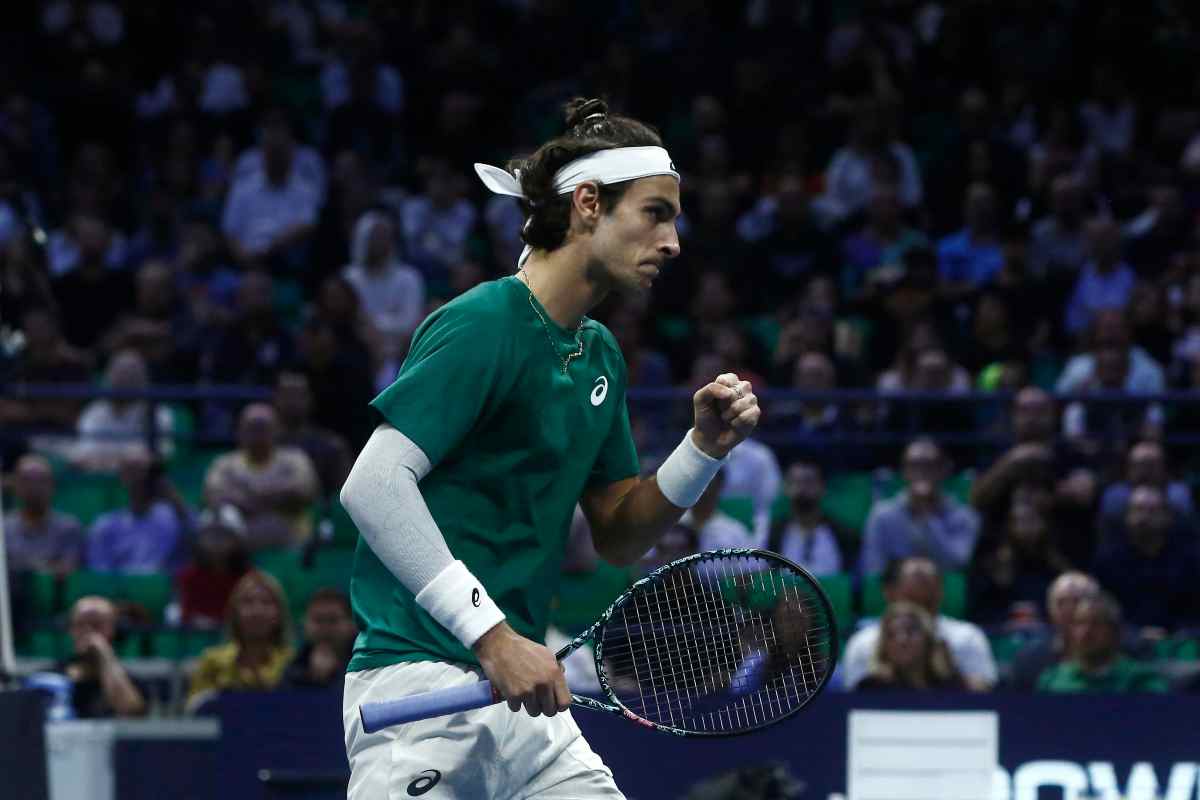 Musetti esulta in campo