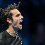 Lorenzo Musetti esulta urlando alle Atp Finals