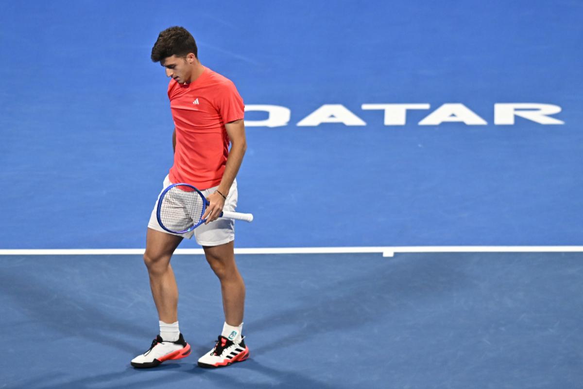 Luca Nardi esce dal campo