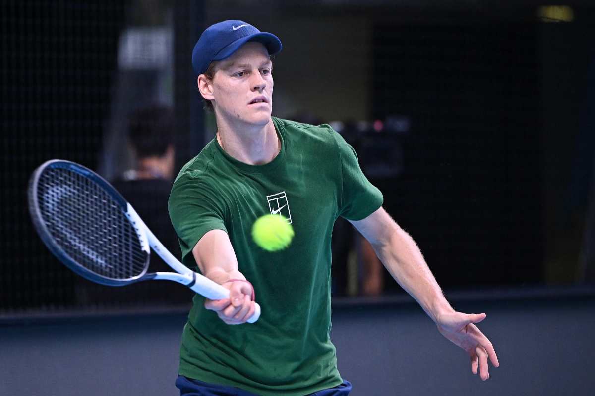 Jannik Sinner in allenamento