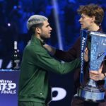 Sinner e Alcaraz alla premiazione delle ATP Finals
