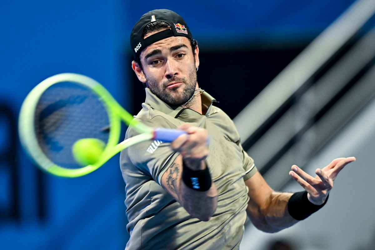 Berrettini in azione col dritto